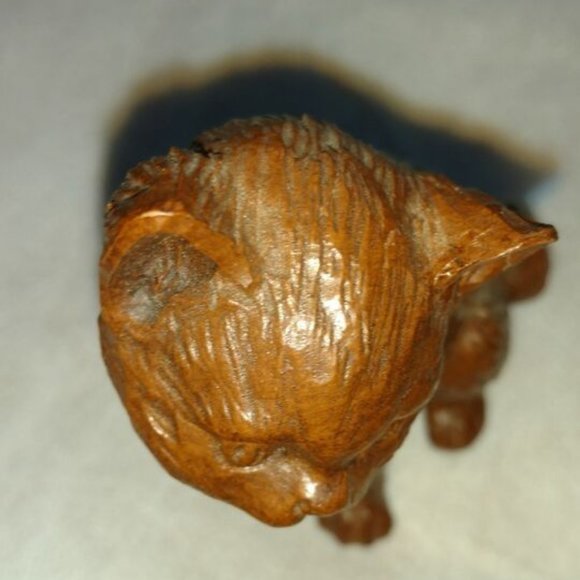 Cat Sculpture Made of Crushed Pecan Shells Beautiful by Red Mill of VA. Vintage - Picture 9 of 11